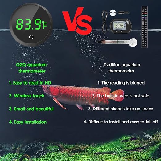 QZQ Fish Tank Thermometer Aquarium Thermometer Wireless Touch Stick Digital - Image 5