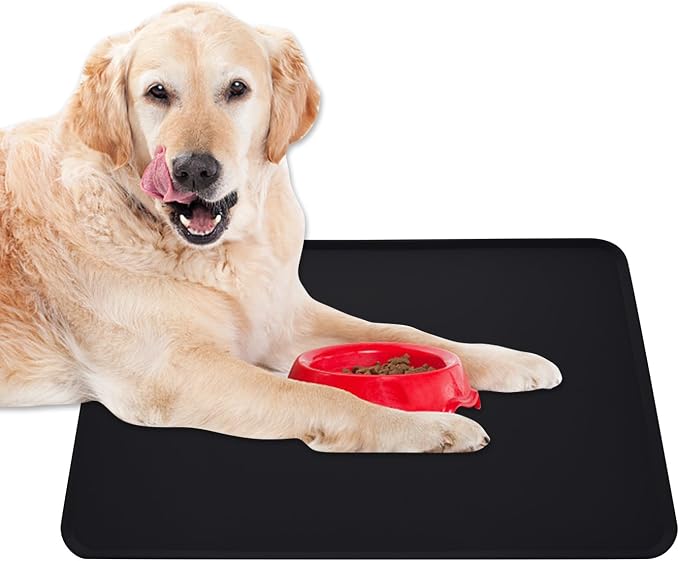 Dog Food Mat, Silicone Dog Cat Bowl Mat, Non Slip Pet Feeding Mat Waterproof - Image 3