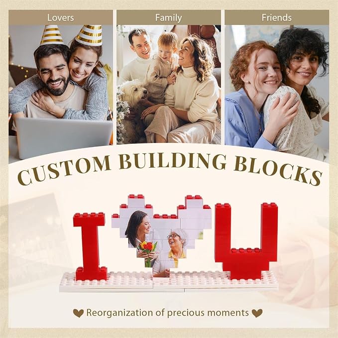 NAZENTI Personalised I Love You Building Bricks - Image 4