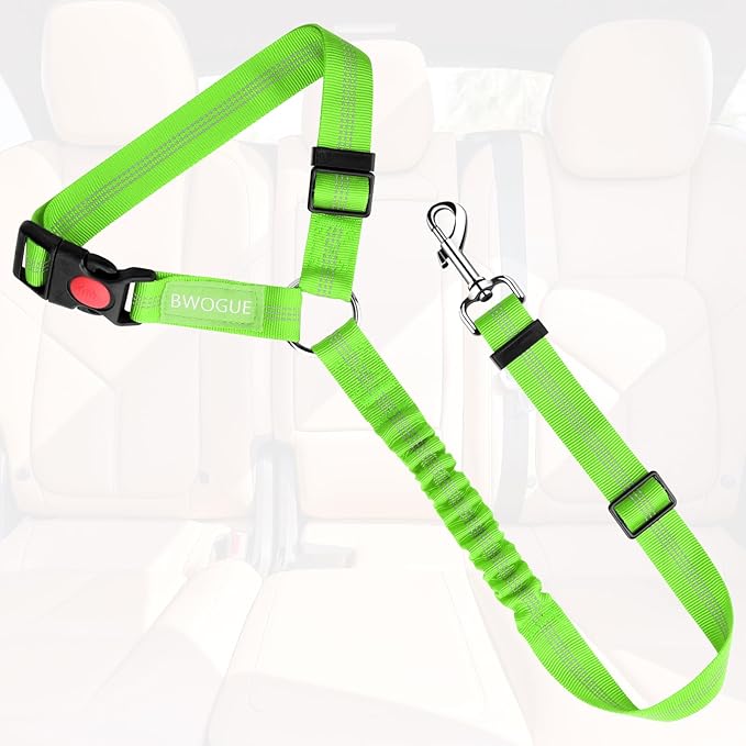 BWOGUE Pet Dog Cat Seat Belt Reflective Car Dog Headrest Restraint Leash - Image 2