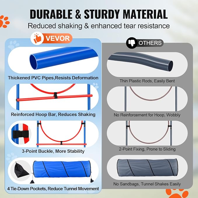 VEVOR Dog Agility Training Equipment, Dog Agility Course Backyard Set - Image 3