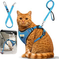 Cat Harness and Leash for Walking, Retractable Cat Harnesses and Leash Set by MingXpets