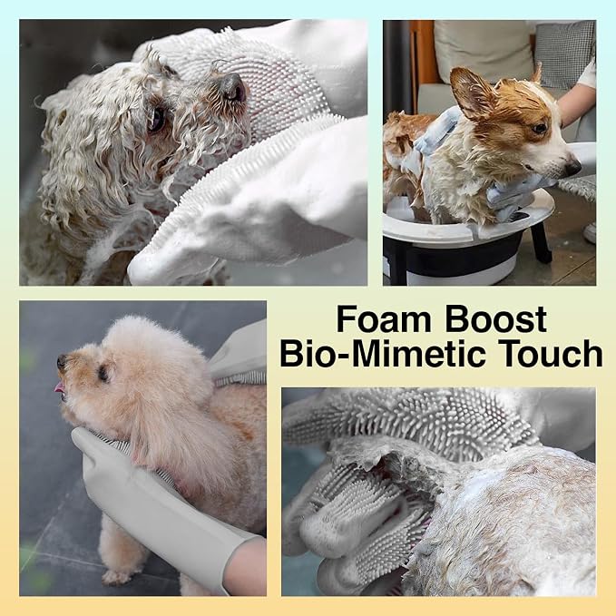 Dog Washing Gloves for Shedding & Bathing - Image 4