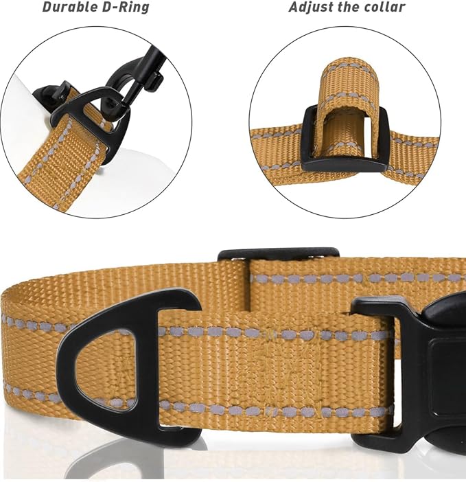 TagME Reflective Nylon Dog Collars, Adjustable Classic Collar - Image 3