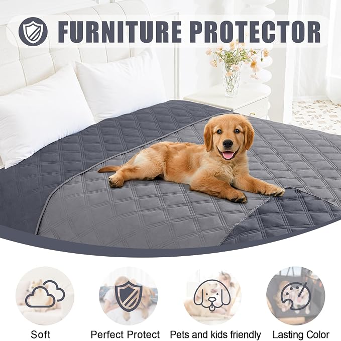 Smiry Waterproof Dog Bed Cover Blanket 68x82, Soft Reversible Pet Blanket - Image 8