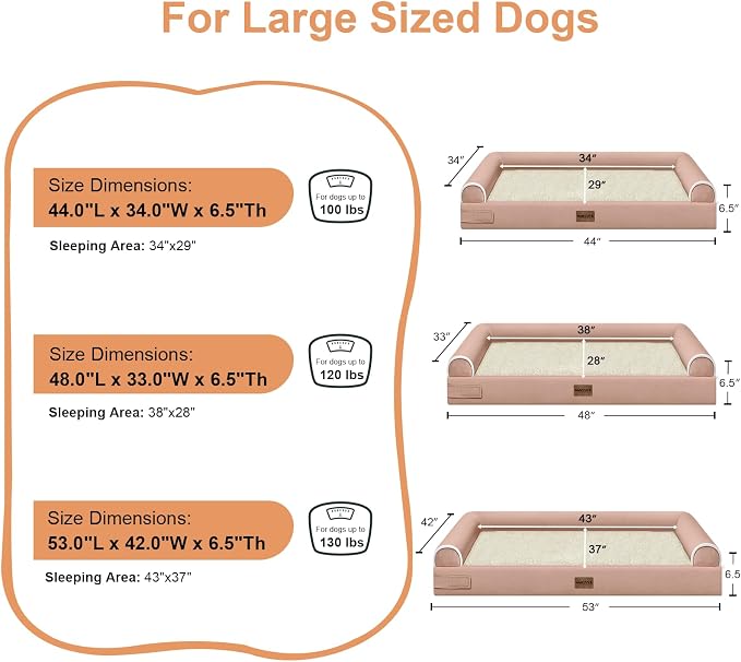 Large Dog Bed Orthopedic Washable: Beds Bolster XL Bed Large Big Dogs Memory - Image 6