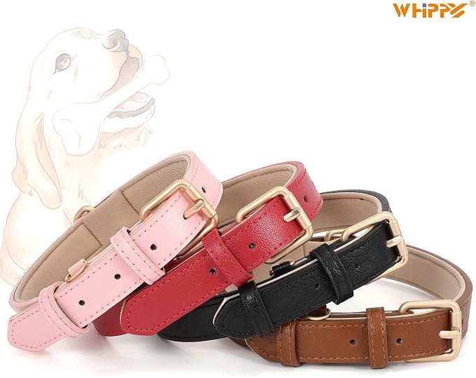WHIPPY Airtag Leather Dog Collar GPS Tracker Air Tag Puppy Collar Adjustable - Image 6