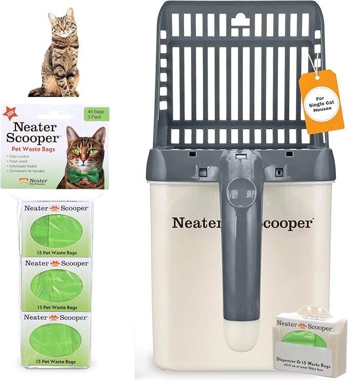 Neater Pet Brands Neater Scooper Standard Cat Litter Scoop, 60 Refill Bags – by NeaterPetBrands