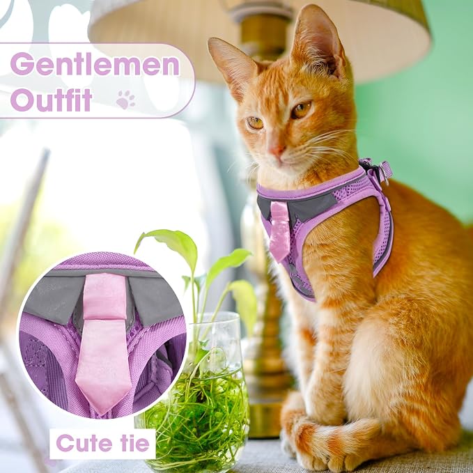Cat Harness and Leash Set for Walking Escape Proof, Soft Adjustable Kitten - Image 8