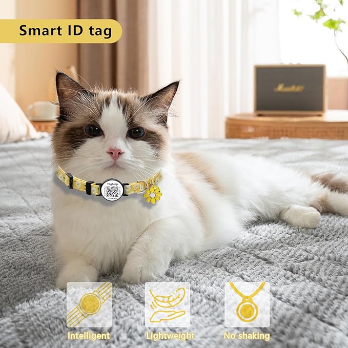 Smart QR Code Cat Collar 2-Pack, Adjustable Safety Breakaway Collar - Image 2