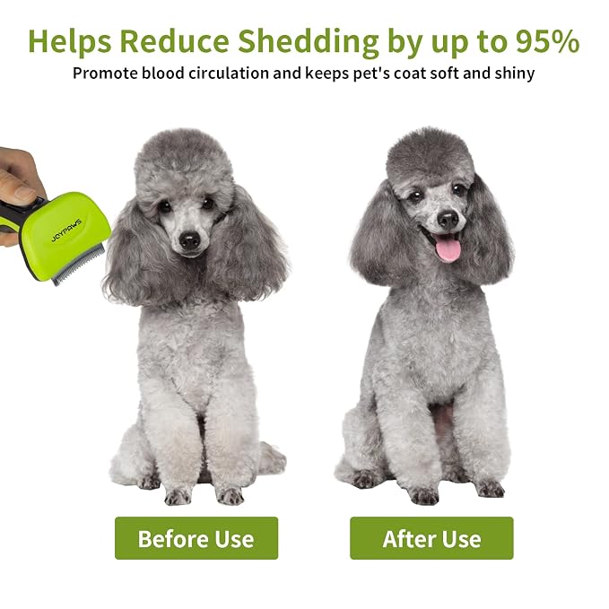 Upgraded Pet Self Cleaning Curved Deshedding Tool, Effectively Reduces Shedding - Image 2