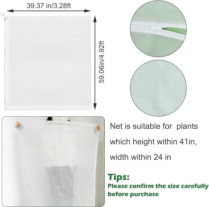 3Pcs Plant Covers from Insects, Bird Netting Barrier - Image 2