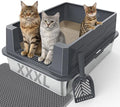 FURTIME XXXL Extra Large Stainless Steel Litter Box by FURTIME