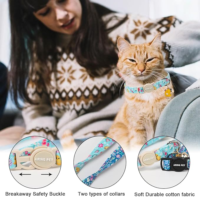 ARING PET 2 Pack Easter Dog Cat Collars, Cute Breakaway Kitten Small Easter Egg - Image 2