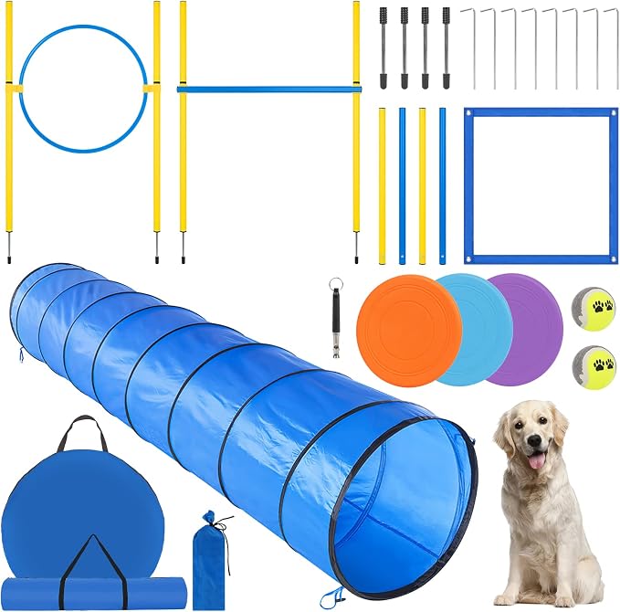 RAIN QUEEN Dog Agility Course Backyard Set by RAINQUEEN