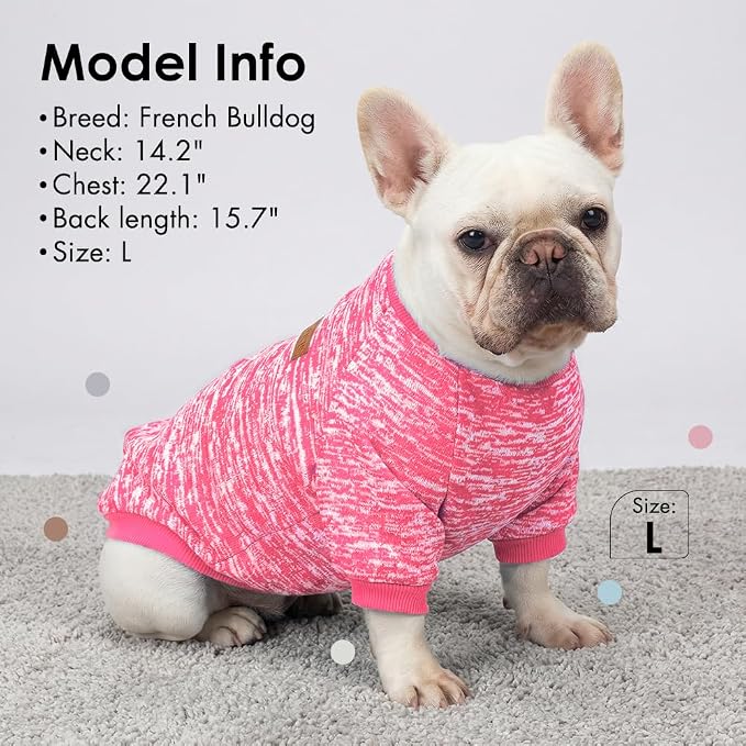 1 Pc Dog Sweaters for Small Dogs Girl Boy Winter Fleece Clothes Warm Soft Dog - Image 5