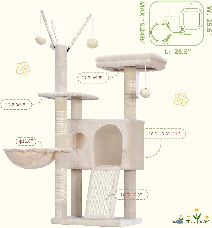 Hey-brother Cat Tree Tower, Scratching Posts - Image 7