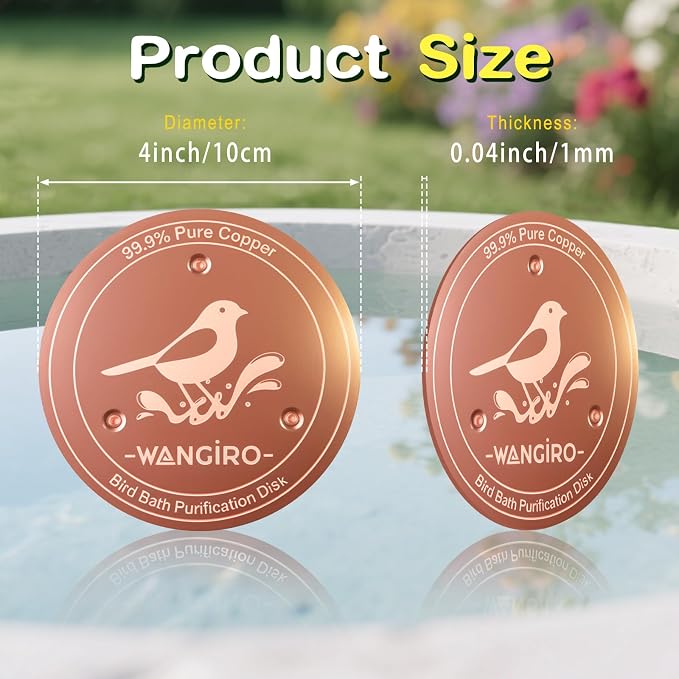 Bird Bath Copper Disk 2PCS-99.99% Pure Copper Purification Disk 1 mm Thick - Image 2