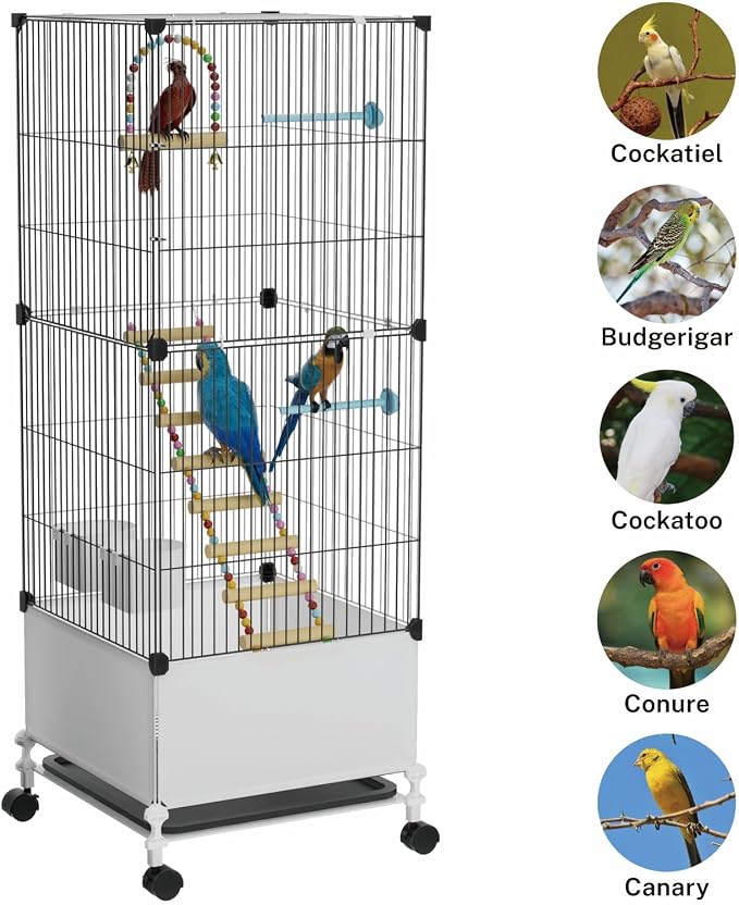 Medium Flight Bird Cage, Wide Birdcage - Image 6