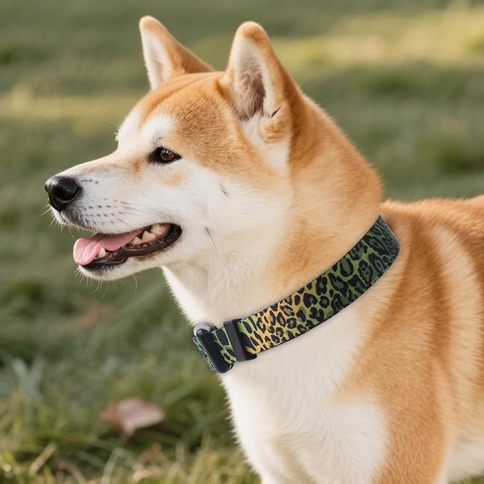 QQPETS Adjustable Soft Dog Collar: Print Flower Pink Multicolor Cute Patterns - Image 7