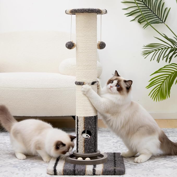 34inches Cat Scratching Post Sisal Cat Scratcher by WOOCHPET
