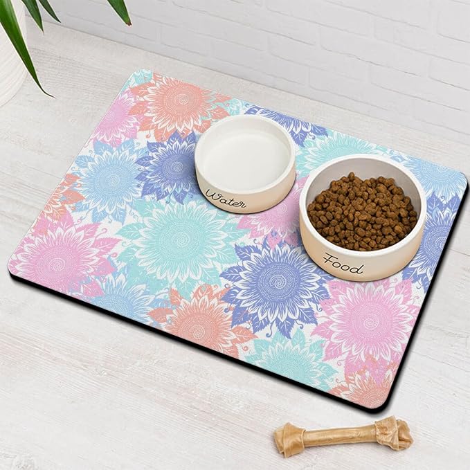 Pet Feeding Mat for Floors Waterproof Dog Mat for Food and Water Absorbent - Image 8