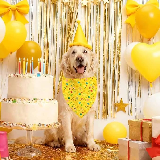 Birthday Dog Bandanas, Double Side Reversible Large Pet Bandanas, Celebration - Image 7