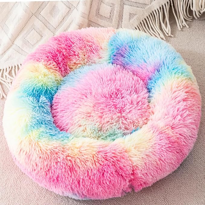 Small Cat Bed Nest Bed Dog Bed Round Bed Donut Rabbit Bed Pet Bed Small Kitten - Image 3