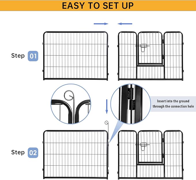 BestPet | Dog Playpen | 24 Inch, 32 Panels | Heavy Duty Metal Pet Exercise Pen - Image 6