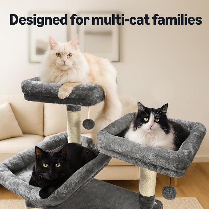 Amazon Basics Large Cat Tree Tower, 68 Inches - Image 3