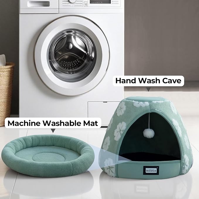 BALANCE Cat Beds for Indoor Cats, 2-in-1 Cat Bed Cave - Image 9