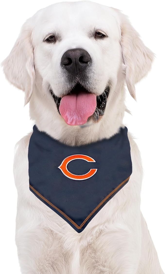 Pets First NFL Chicago Bears TIE Bandana, Large/X-Large. Dog Cat Scarf Bib - Image 5