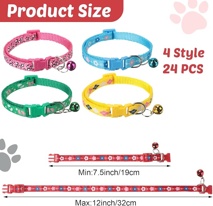 Yunsailing 24 Pcs Cat Collars - Image 2