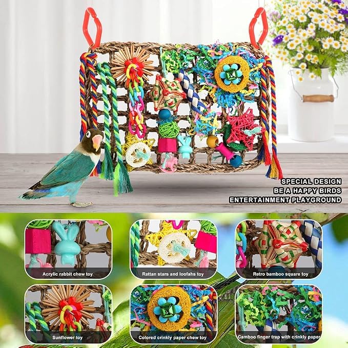 Foraging Toys for Parakeets Cockatiel Conures Lovebirds - Image 4