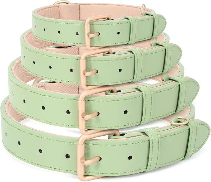 WHIPPY Leather Dog Collar for Small Medium Large Dog Adjustable Soft Breathable - Image 5