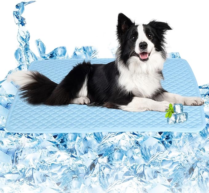 SOMOYA Dogs Cooling Mat Pet Cool Pads Blanket Sleeping Kennel Mat, Washable Ice by SOMOYA
