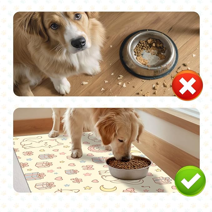 Cute Cat Pet Feeding Mat Adorable Kitten Food Placemat - Image 7