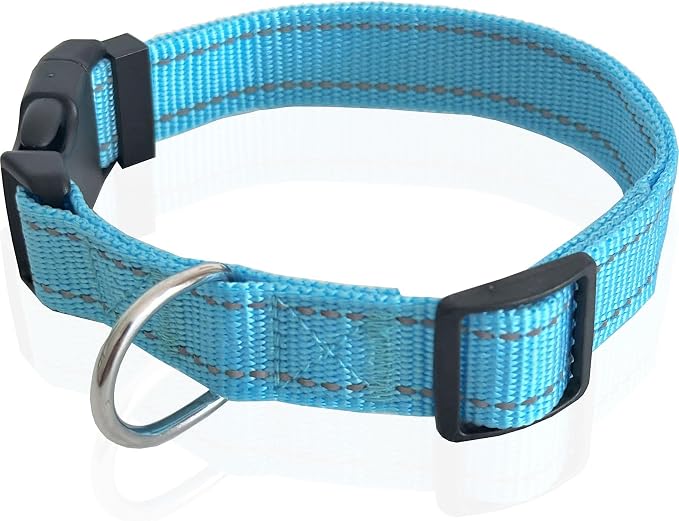 Adjustable Nylon Dog Collar, Reflective Collar 1 Inch 3/4 Inch 5/8 Inch Wide - Image 2