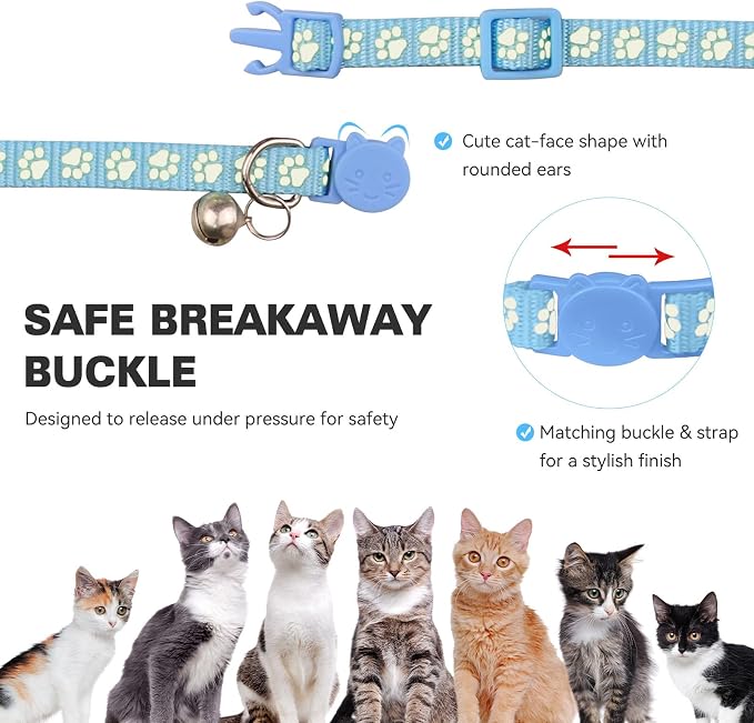 16 PCS Breakaway Cat Collars, Kitten Collar - Image 4