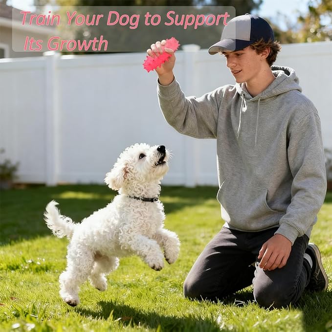 2 Pack Dog Toys for Aggressive Chewers, Tough Puppy Chew Toys Teething Bone for - Image 4
