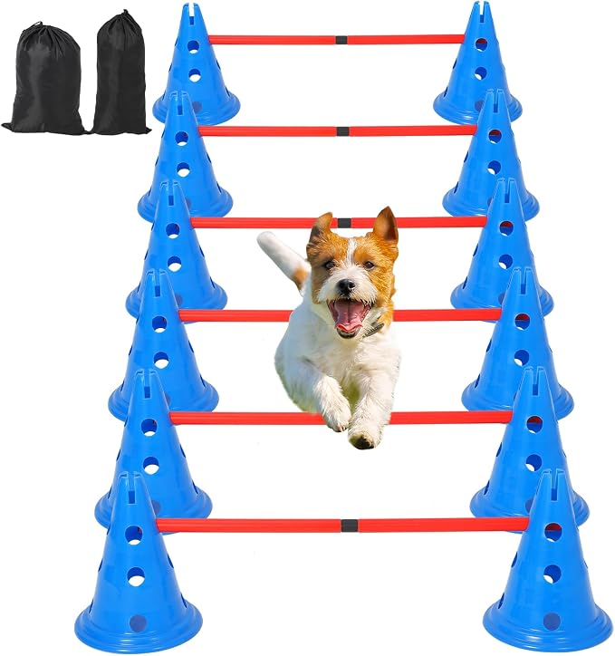 Garvee Dog Agile Hurdle Cone Set, Dog Training Agile Equipment by Garvee
