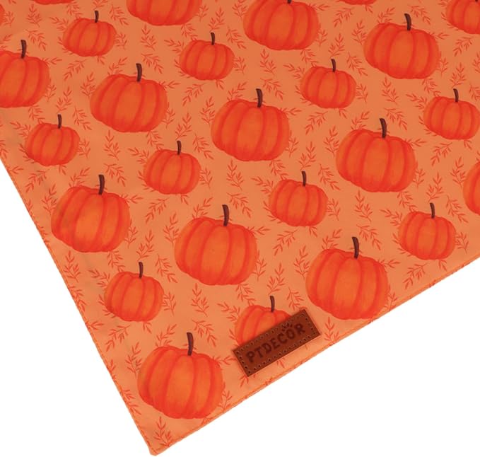 PTDECOR Thanksgiving Fall Dog Bandanas, Happy Thanksgiving Pumpkin Triangle - Image 6
