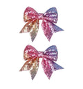 3-inch Sequined Bow Hair Clips For Baby Girls, Kids and Young Women Birthday by Koolgil