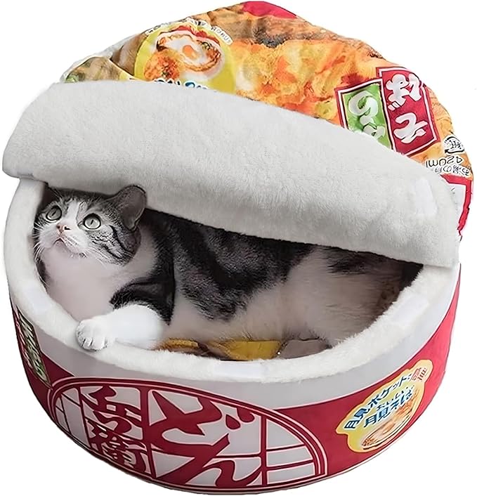 寵幸 Ramen Noodle Dog & Cat Bed, Keep Warm and Super Soft Creative Pet Nest by %E5%AF%B5%E5%B9%B8