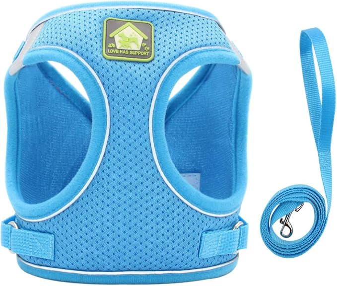 FEimaX Dog Harness and Leash Set, No Pull Breathable Soft Mesh Puppy Vest - Image 3