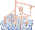 QBLEEV Bird Cage Play Stand Toy Set-Birdcage Wood Stands Hanging Chew Toys by QBLEEV
