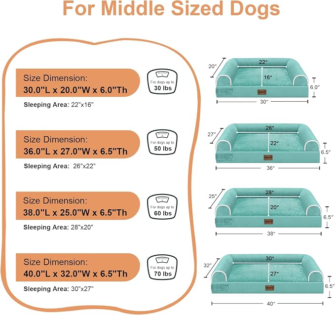 Medium Large Dog Bed Orthopedic Washable: Beds Bolster Medium Large Sized Dog - Image 6