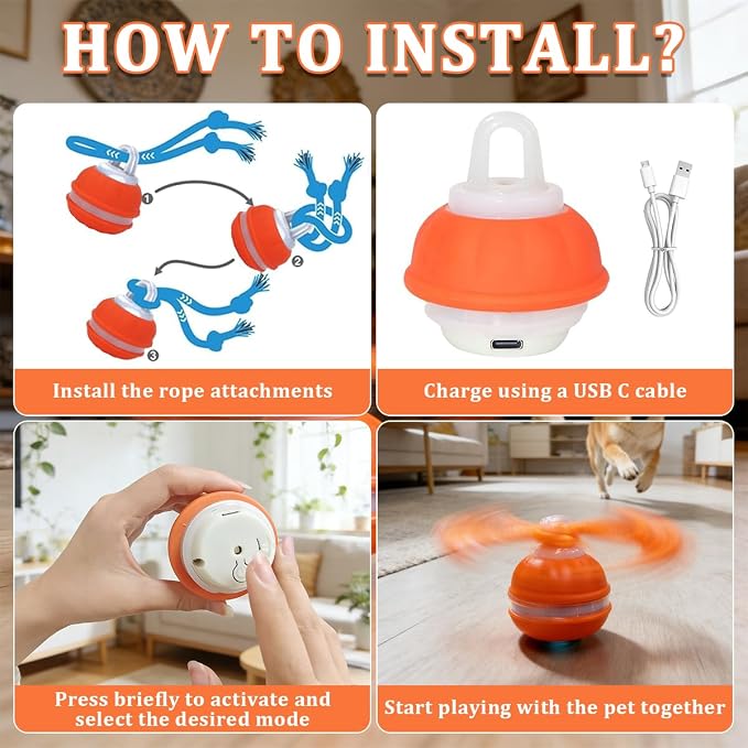 Interactive Dog Toys ，2026 upgraded motion-sensing pet toy ball, interactive - Image 3