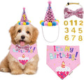 ADOGGYGO Dog Birthday Bandana Scarf and Puppy Girl Birthday Party Hat by ADOGGYGO