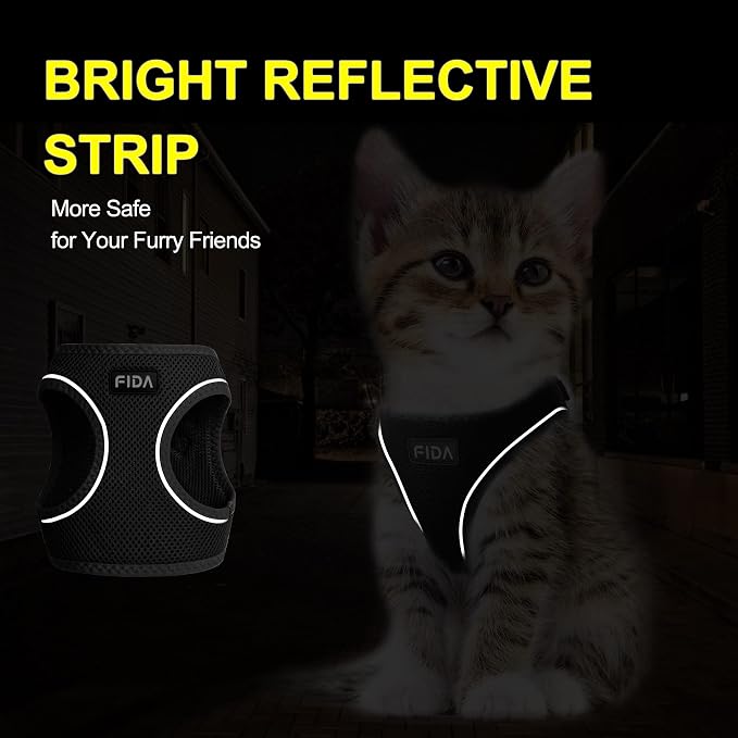 Fida Comfy Dog Harness with Leash, Cat Vest Harness Escape Proof, Breathable - Image 4